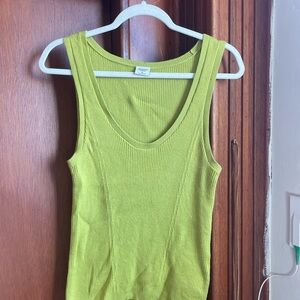 Abercrombie & Fitch Vibrant Green Ribbed Tank Top